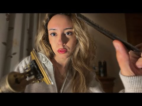 ASMR BarberShop Roleplay - Haircut, Shaving & Lotion Sounds 