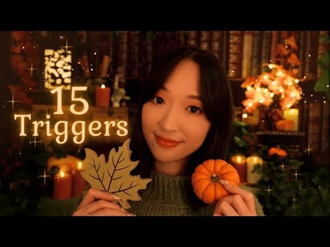 ASMR 🍂 1h de calme, la vidéo parfaite pour se détendre (15 triggers variés) 🍁