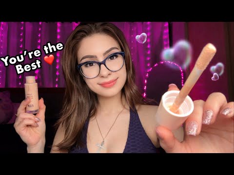 ASMR Girl Who’s OBSESSED with YOU Does Your MAKEUP 🌸 Personal Attention, Layered Sounds for Sleep 💤