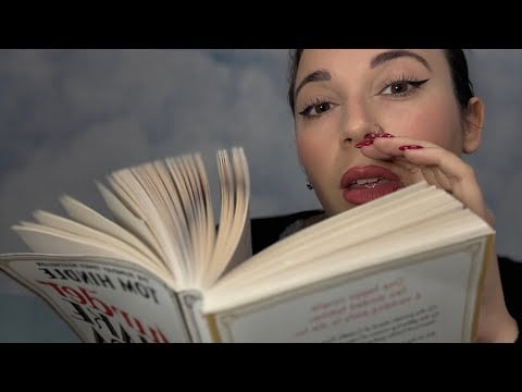 ASMR 👻 Whispering & Soft Spoken 🎃 Reading a Whodunnit Book 🕯️ Italian Accent