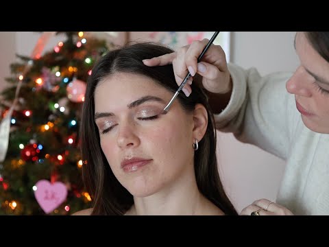 ASMR Perfectionist Makeup & Hair Brushing For A Holiday Party 🎉🎄 (Whisper & Soft Spoken)