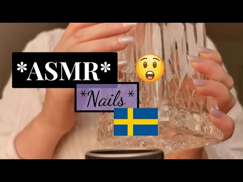 ASMR Long nails: Glass!! *Tapping & Soft Whisper*