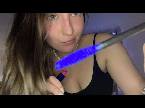 *1 minute ASMR* I do your BLUE mascara! pt.2 💙👁️