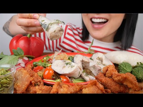 SPICY PAPAYA SALAD WITH PICKLE FISH (ASMR EATING SOUNDS) NO TALKING | SAS-ASMR