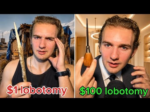ASMR $1 vs $100 lobotomy