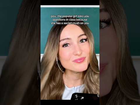 pov: the popular girl asks you questions because she has a crush on you #asmr