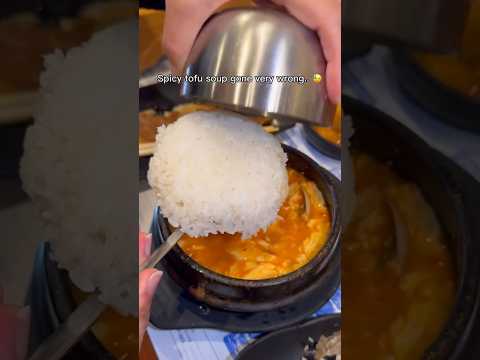 SPICY TOFU SOUP GONE VERY WRONG #shorts #viral #mukbang