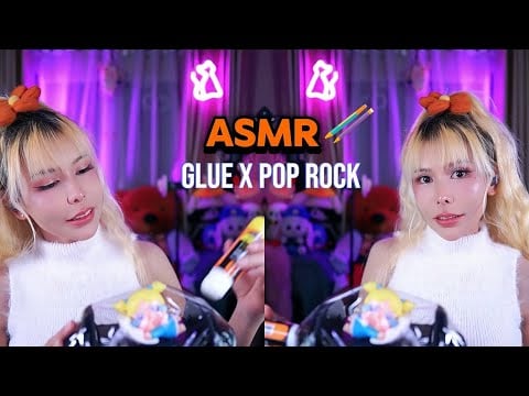 Asmr Glue x Pop rock sound 😴