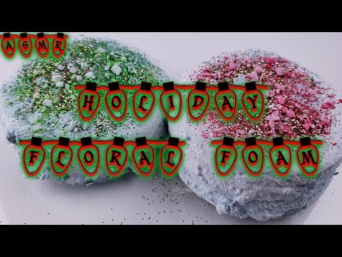 ASMR Satisfying Holiday Colored Floral Foam Crushing - Relaxing ASMR Sleep