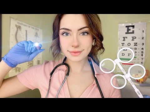 ASMR Infirmière Check Up au LIT Nurse Roleplay, Examen Oreille, Yeux, nerf cranien, Bilan Médical