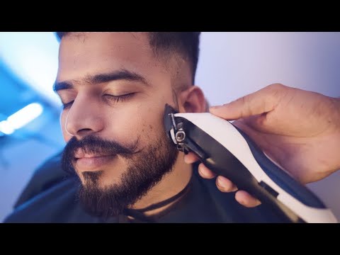 ASMR Relaxing Haircut & Beard Trimming - Professional Scissor Cut #Asmr