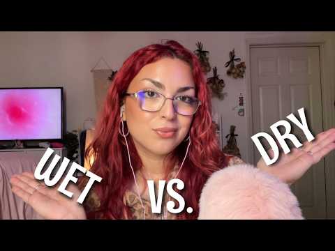 ASMR ☆ WET VS. DRY Mouth Sounds (Fast & Aggressive! Visuals, Hand Sounds+)