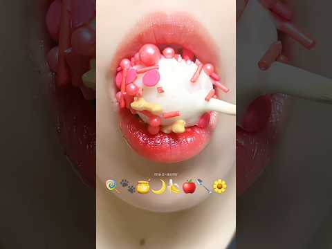 Asmr Eating Chocolate Marshmallow Gummy Wax Candy Kohakutou Jelly Emoji Food 🌽🌸🍜 #meoasmr