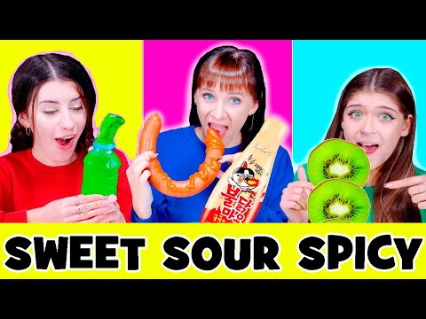 ASMR Sweet Food VS Sour Food VS Spicy Food Mukbang Challenge