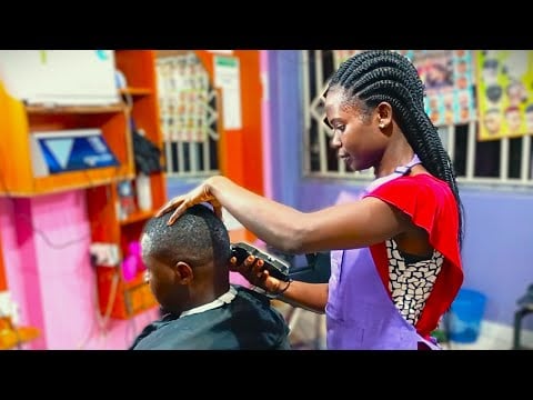 ASMR ✂️ My First Female Barber Experience – Best Haircut & Shave Ever!