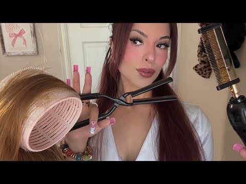 ASMR 🎀 Hair Salon Appointment | Stove Flat Iron Hair Straightening + Hot Comb Press (Part 2) 