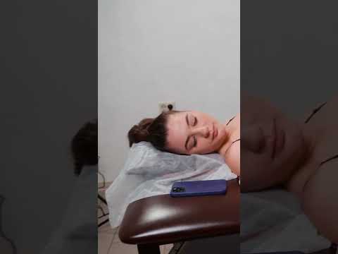ASMR modeling leg and abdominal massage for Anna #asmrmassage