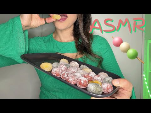 ASMR| Mochi Eating 🍡 Super Satisfying Chewy & Sticky Sounds (English)