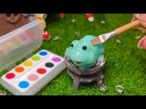 ASMR 🐸☔️🌈Mochi Squishy Frog Spa & Care (Toy ASMR For Your Inner Child)
