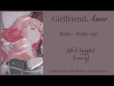 [Girlfriend ASMR] Lover kissing you awake [Cuddles] [GET UP]