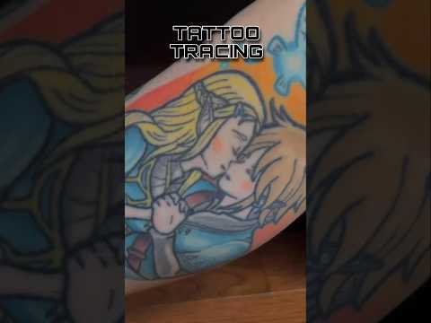 ASMR TATTOO TRACING #asmr #relax #shorts #tattoo