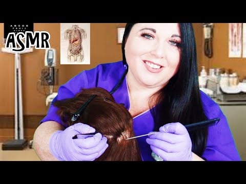 ASMR Scalp Check & Scalp Scratching Medical Roleplay (Rat Tail Comb, Gloves, Personal Attention)