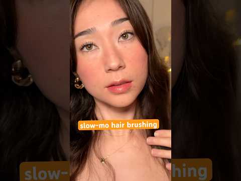 I accidentally recorded in slow motion😭 #asmr #relax #triggersforsleep #asmrrelaxation #hairbrushing