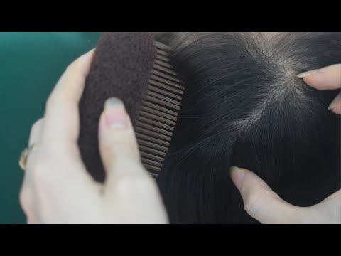 ASMR Hair Parting & Scalp Scratching Real Person, Hair Combing, Hair Tingles For Stress Relief