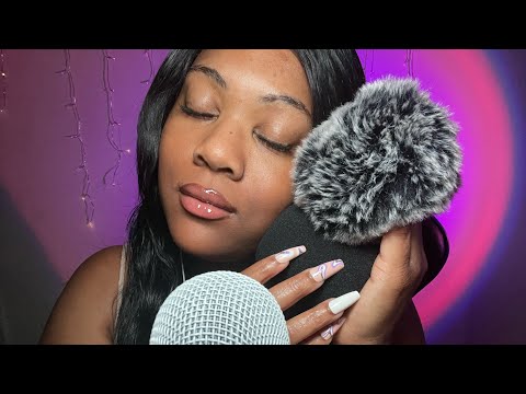 ASMR | 1Hr Head Massage | Fast and Aggressive | Fluffy Mic+Bare Mic+ Foam Cover🧸❤️‍🔥
