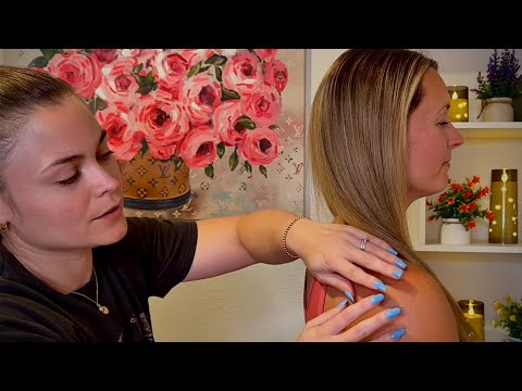 ASMR | Calming Back Scratching, Tracing, Hair Play, Crisscross Applesauce & Nape of the Neck