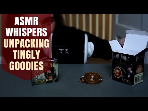 ASMR Time Turner Unpacking ~ BINAURAL Whispers & Tingle Inducing Harry Potter Goodies!