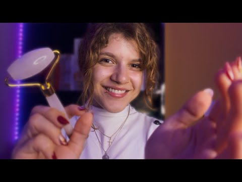 [ASMR] Massagem facial delicada para te fazer dormir bem 💤