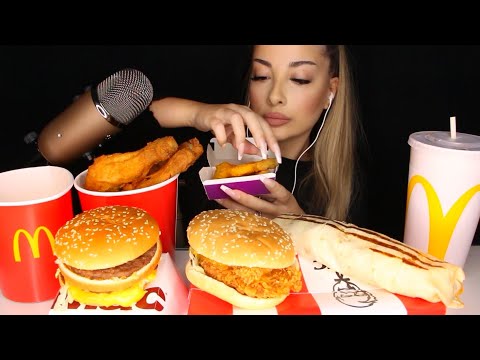 KFC & MCDONALDS MOST POPULAR FAST FOOD BIG MAC, ZINGER BURGER,McCHICKEN, TWISTER TÜRKÇE ASMR MUKBANG