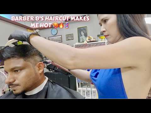 💈THAI LADY BARBER B’s FULL HAIRCUT EXPERIENCE😍Pattaya, Thailand 🇹🇭 