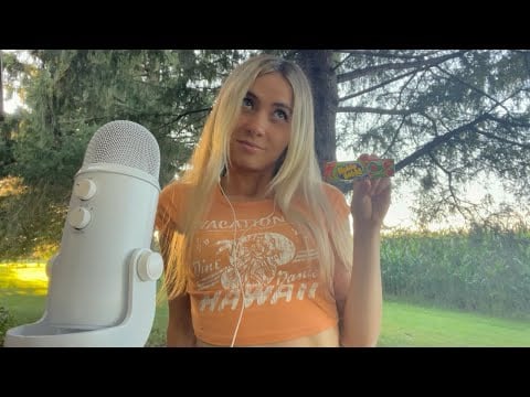 asmr whisper ramble & gum chewing