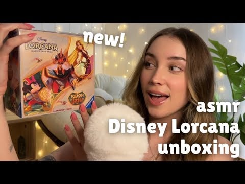 ASMR Disney Lorcana Rein of Jafar new set opening! (close whispers)