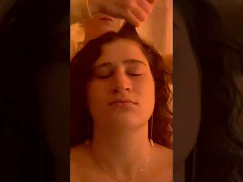 Gentle hair pulling #asmr #relax #massage #ForYou #fyp