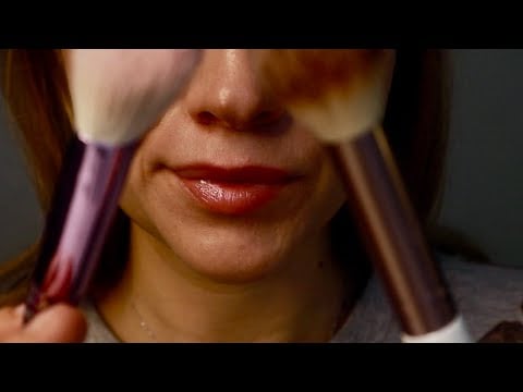 Gentle Slow Face Brushing ASMR  Intimate Hand Movements No Talking
