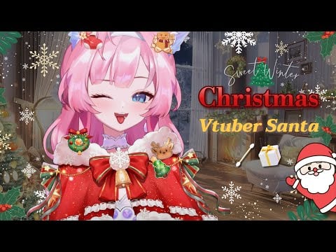 [ASMR] 산타 고양이가 귓속에 뿌리는 눈송이 ❄️🐱 | 크리스마스 귀청소 버츄얼 VTuber Ear Cleaning