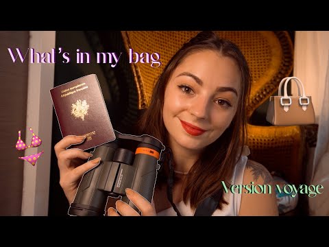 ♡ ASMR  - What's In My Bag/ Suitcase (Dans mon sac/ Valise)♡