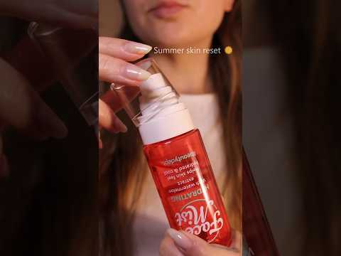 Skin reset for summer 🔆 #asmr #notalking #skincare  #tingles #triggersforsleep #visualtingle #relax