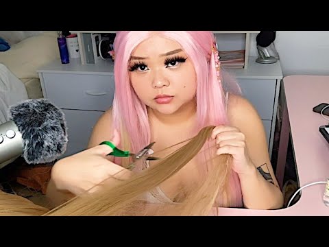 pov: girl cuts your hair in the back of the class because it was on her desk (asmr) pt.2