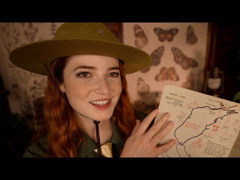 ASMR Park Ranger (trail map tracing, soft speaking/whispering)