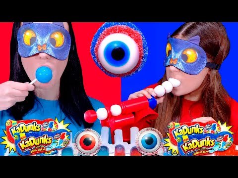 Red Food VS Blue Food Candy Race Challenge Best Video Compilation #mukbang