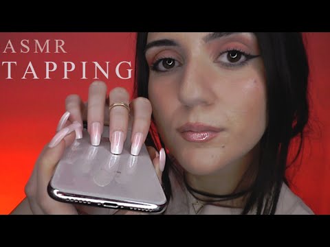 ASMR Tapping For Sleep/Relaxation (With Long Nails & Whispering) 💖