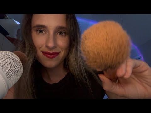 ASMR Close-Up Camera Brushing + Inaudible Whispering 😴
