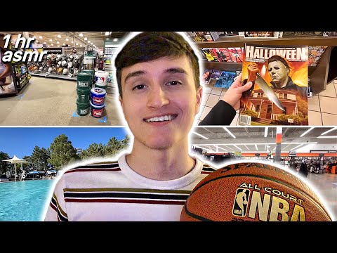 ASMR IN PUBLIC FOR 1 HOUR (sports store, Pool, book store, etc.)