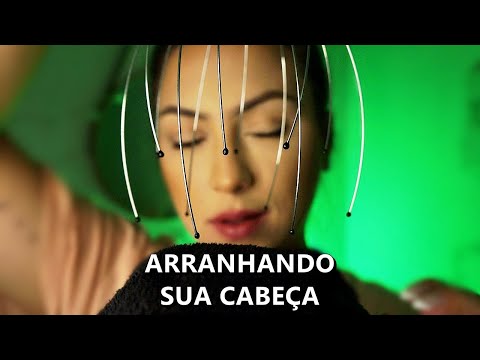 ASMR MASSAGEM NO CÉREBRO - SENSORIAL ARRANHANDO SUA CABEÇA!
