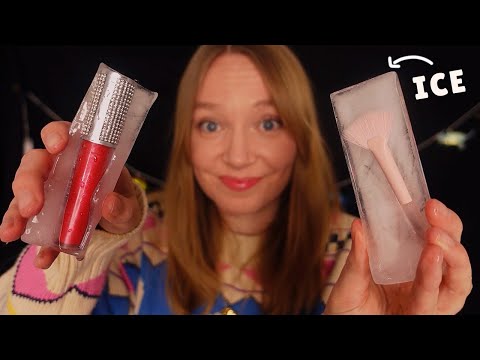 ASMR Doing Your Makeup with Frozen Products 🧊