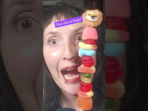 MASSIVE gummy skewer 🍡 #asmr #asmrgummy #asmrcandies